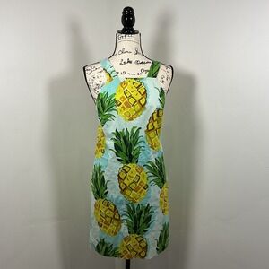Trina‎ Turk Felisha Pineapple Print  Dress - Summer Casual Party Sundress Sz 8